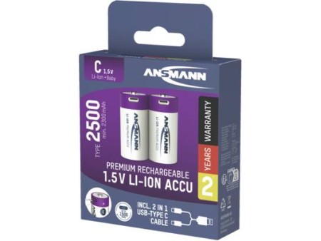 LiIon Accu Baby C Typ 2500 min 2300 mAh 2st